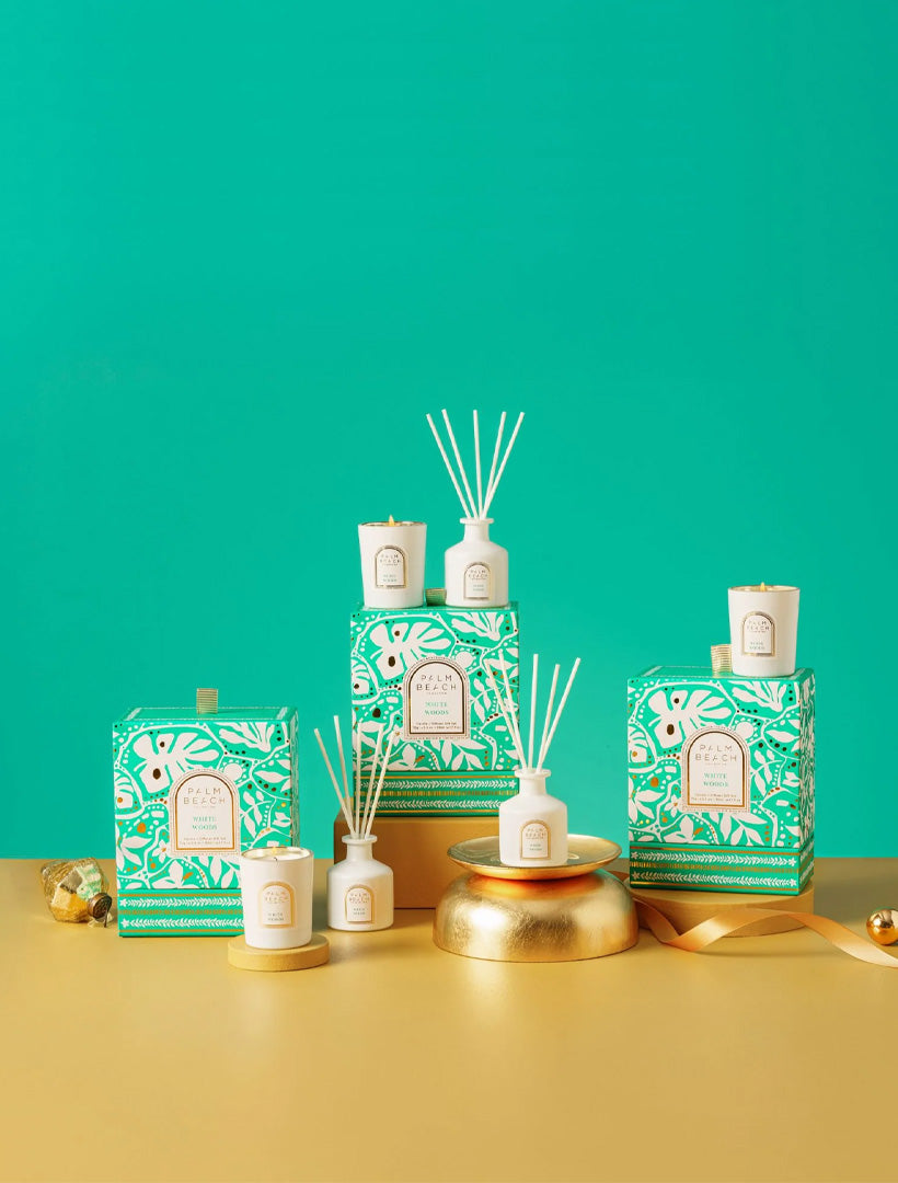 PB Candle and Diffuser Set White Woods