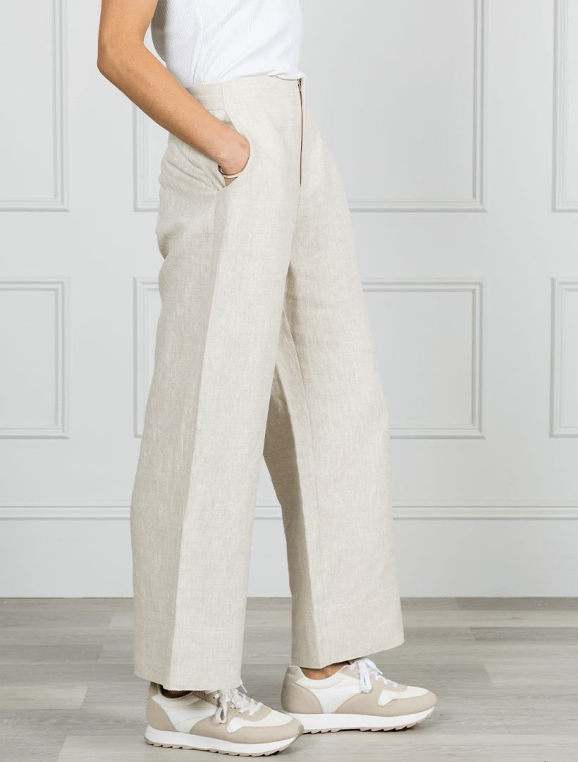 Kirsty Linen Pant Oatmeal - FINAL SALE - Zjoosh