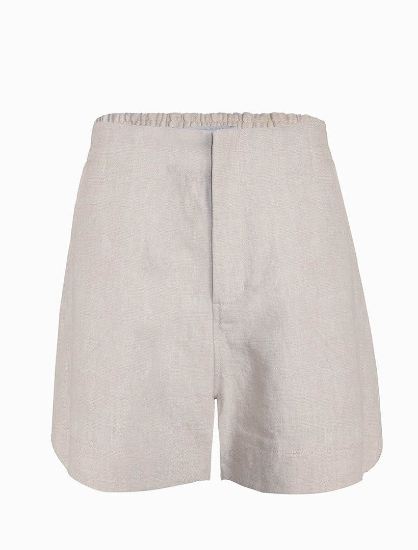 Kirsty Linen Tailored Short Oatmeal - Zjoosh