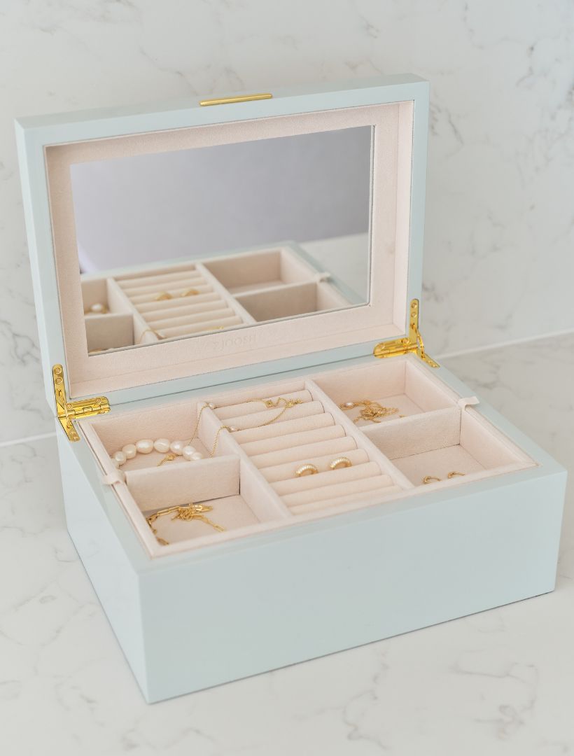 Lacquered Jewellery Box Blue Large - Zjoosh