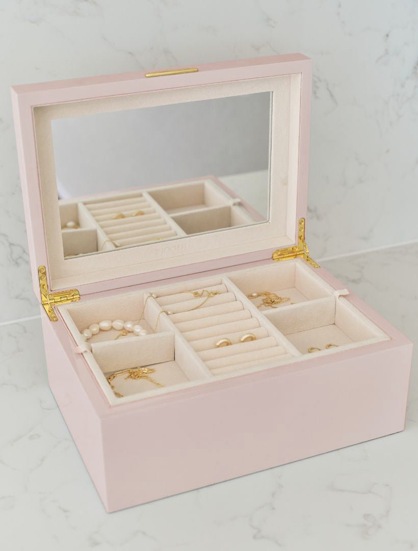 Lacquered Jewellery Box Pink Large - Zjoosh