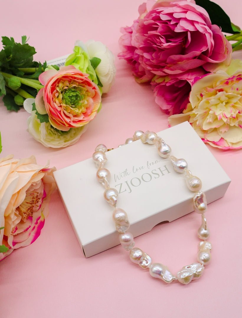 Large Baroque Pearl Necklace - Zjoosh