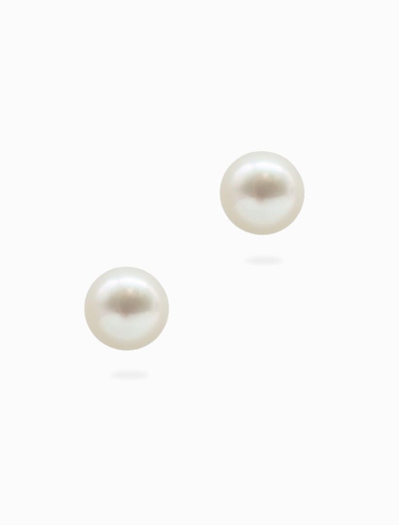 Large Pearl Stud White - Zjoosh