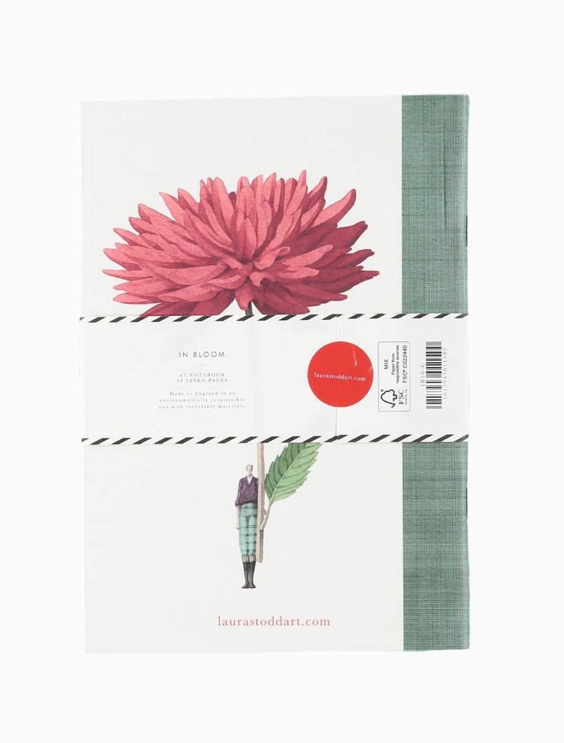 Laura Stoddart In Bloom A5 Notebook Camellia Dahlia - Zjoosh