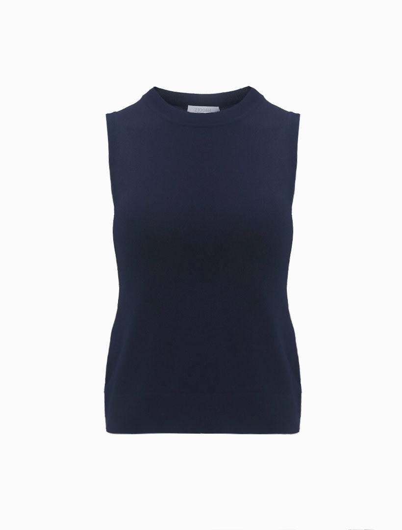 Layla Knit Tank Navy - Zjoosh