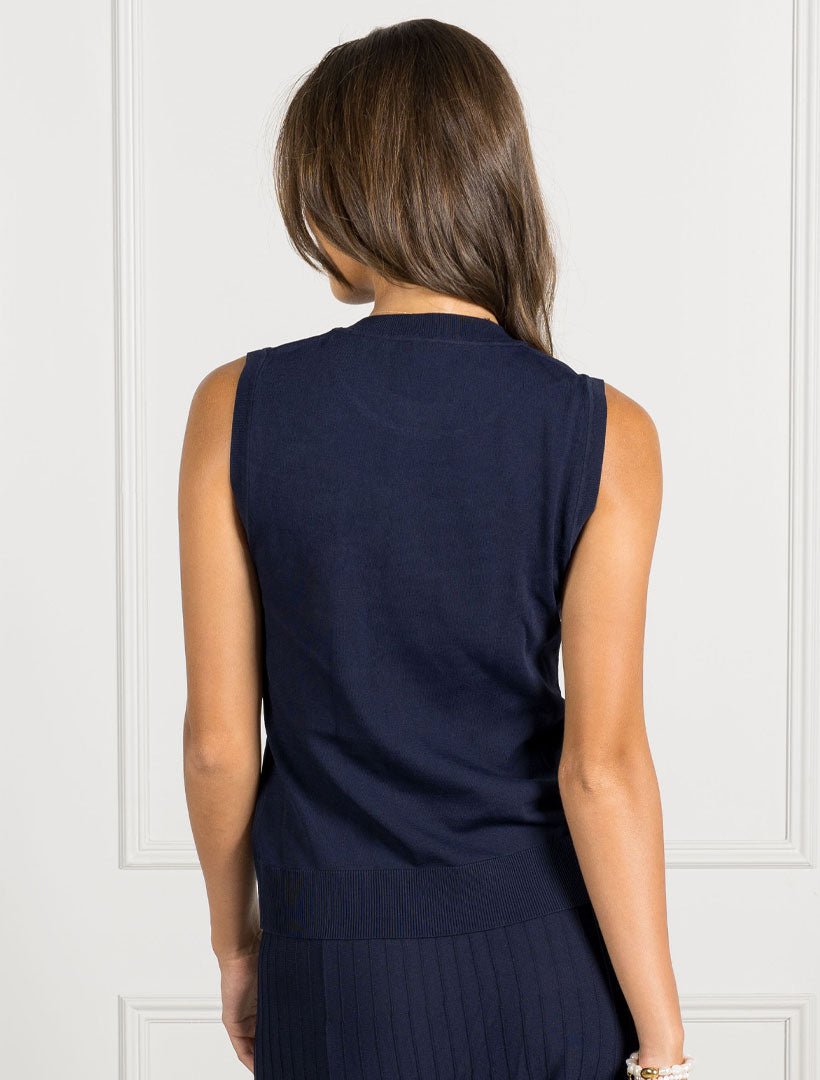 Layla Knit Tank Navy - Zjoosh