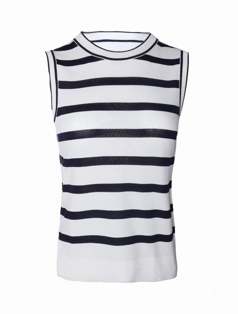 Layla Knit Tank Navy White - FINAL SALE - Zjoosh