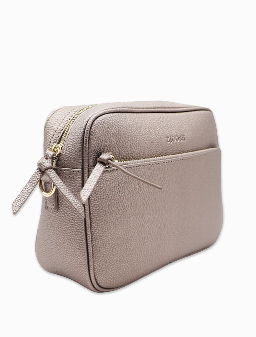 Leah Cross Body Bag Bronze - Zjoosh