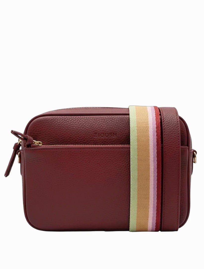 Leah Cross Body Bag Burgundy - Zjoosh