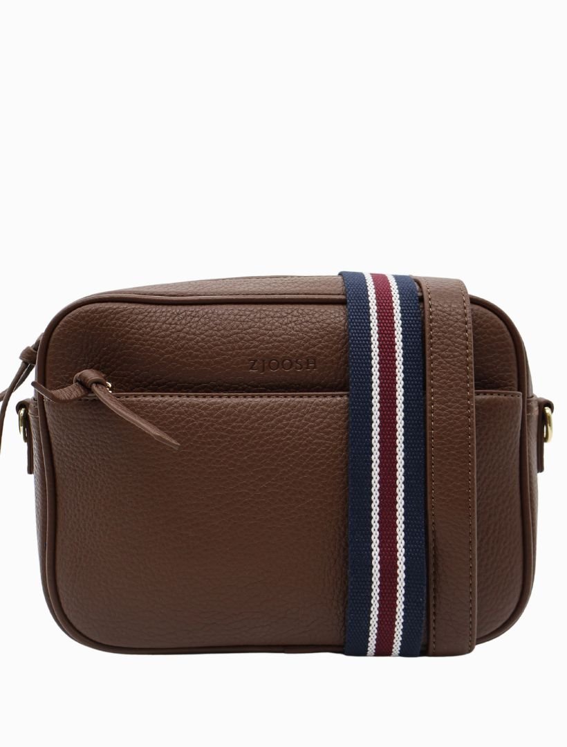 Leah Cross Body Bag Chocolate - Zjoosh