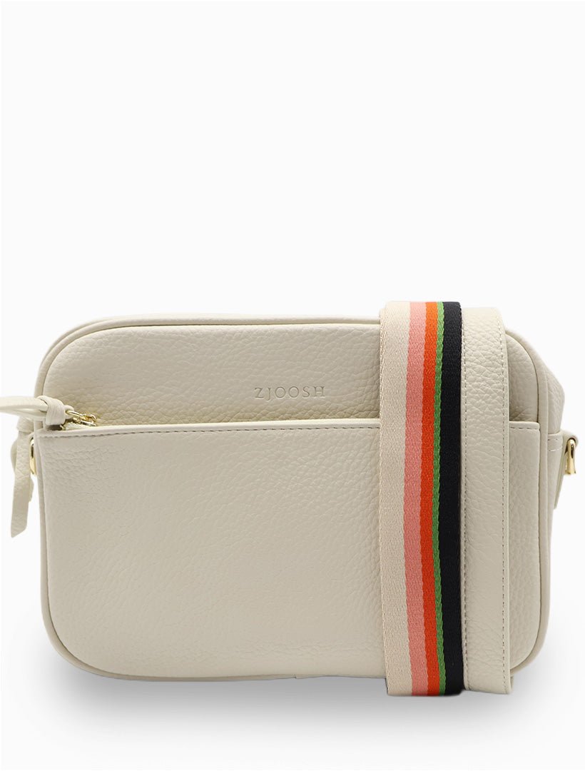 Leah Cross Body Bag Ecru - Zjoosh