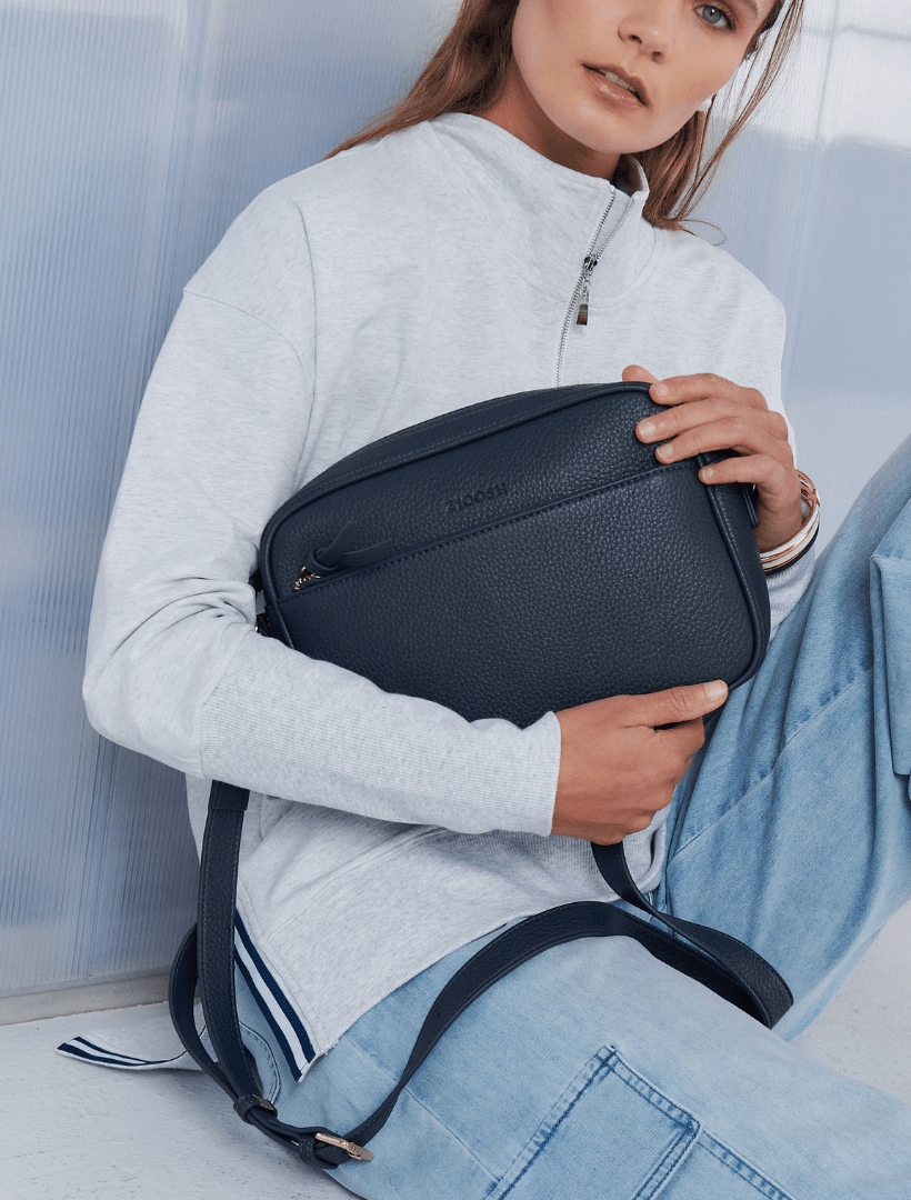 Leah Cross Body Bag Navy - Zjoosh