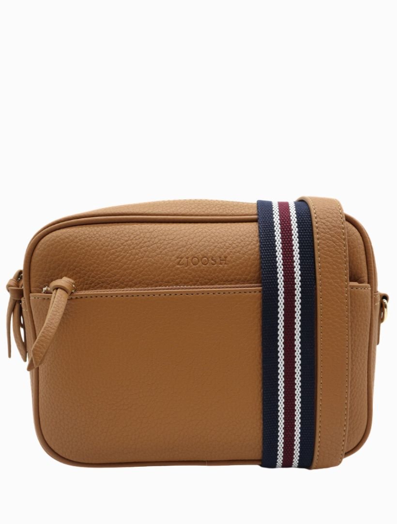 Leah Cross Body Bag Tan - Zjoosh