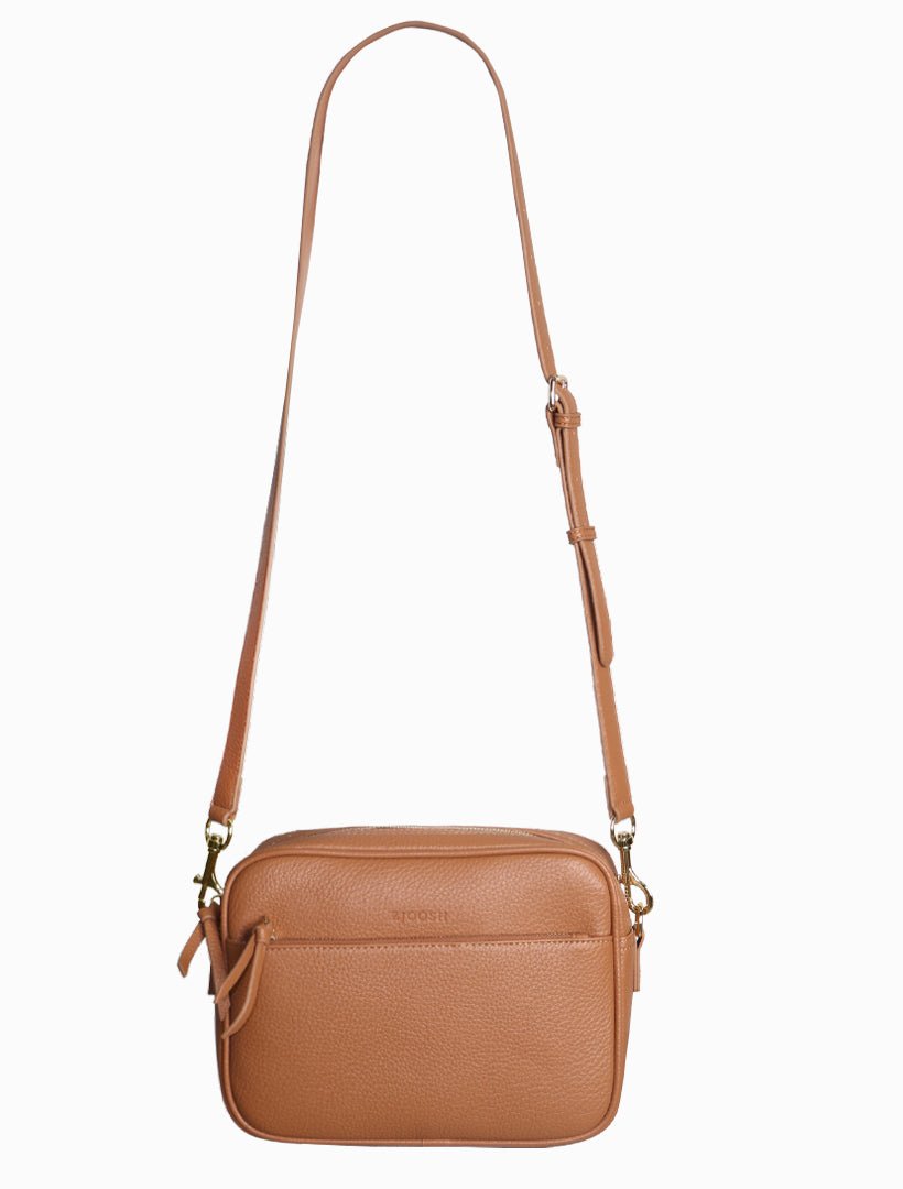 Leah Cross Body Bag Tan - Zjoosh