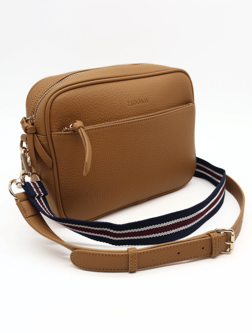 Leah Cross Body Bag Tan - Zjoosh