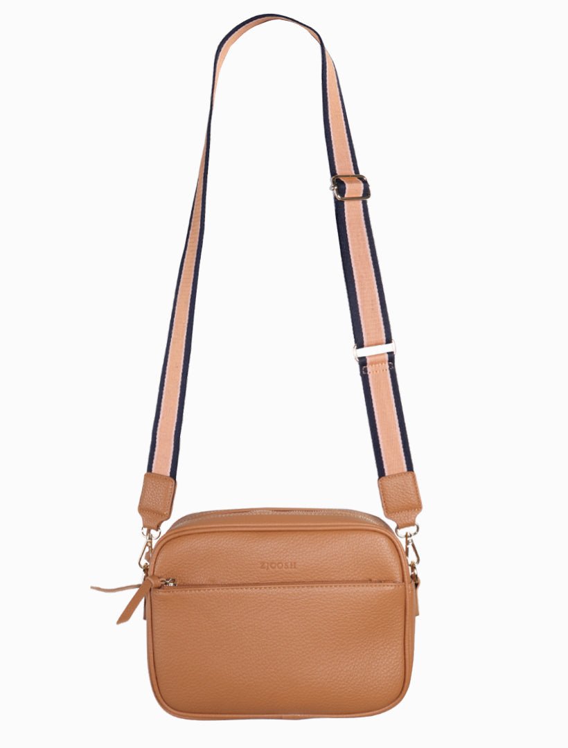 Leah Cross Body Bag Tan - Zjoosh
