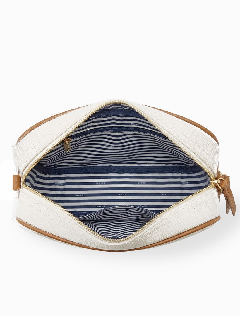 Leah Cross Body Bag White Tan - Zjoosh
