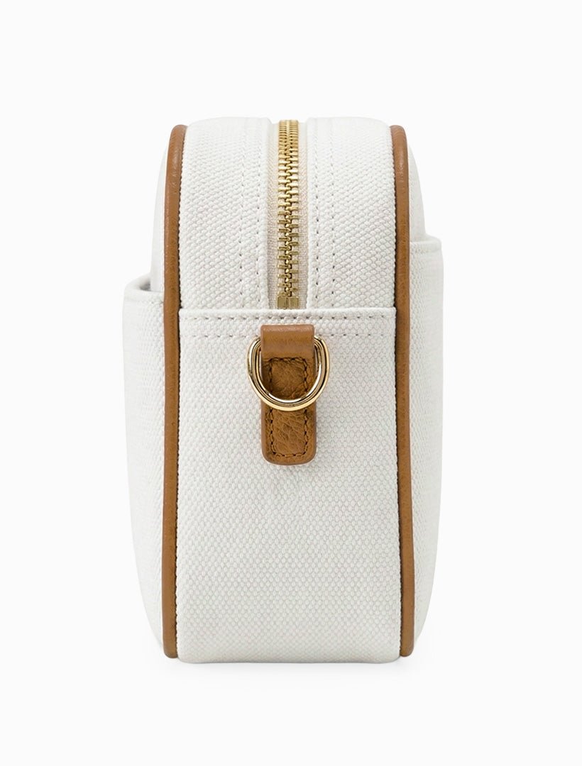 Leah Cross Body Bag White Tan - Zjoosh