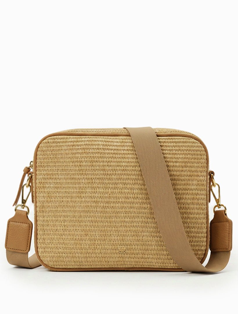 Leah Palma Stud Cross Body Bag Tan - Zjoosh