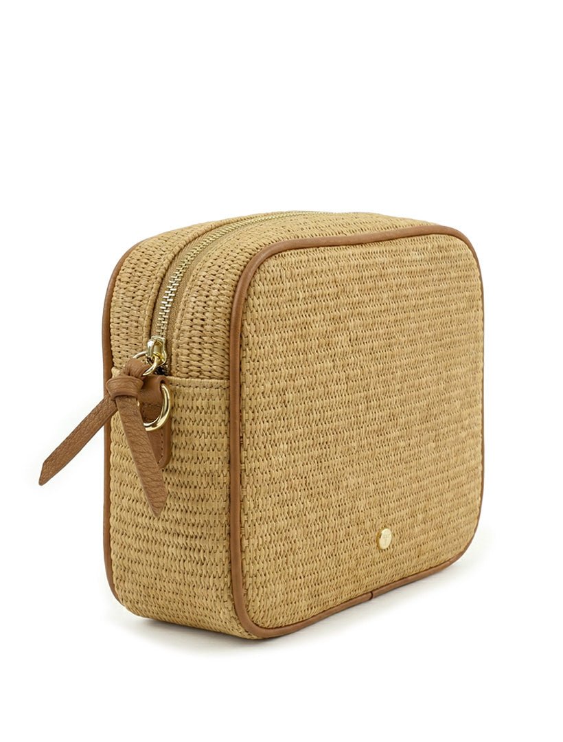 Leah Palma Stud Cross Body Bag Tan - Zjoosh