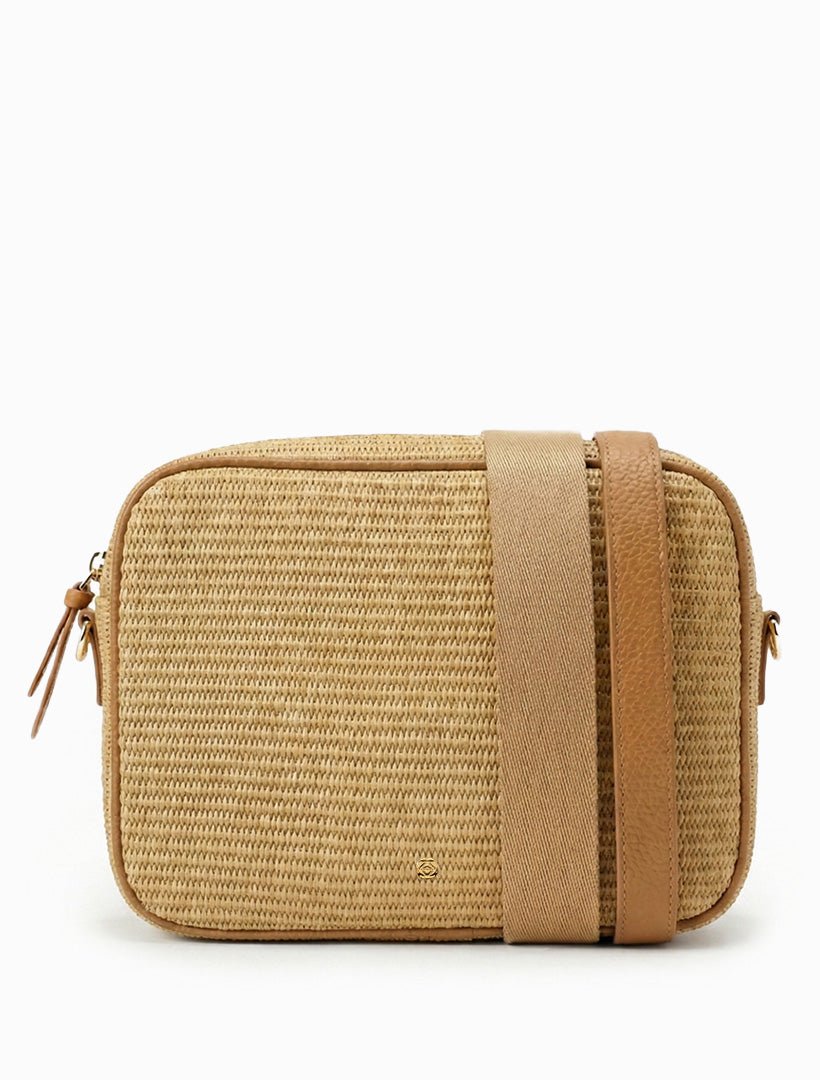 Leah Palma Stud Cross Body Bag Tan - Zjoosh