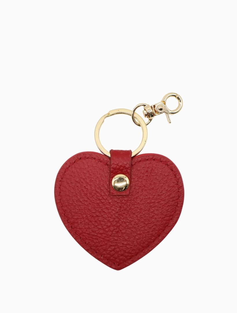 Leather Heart Keyring Red - Zjoosh