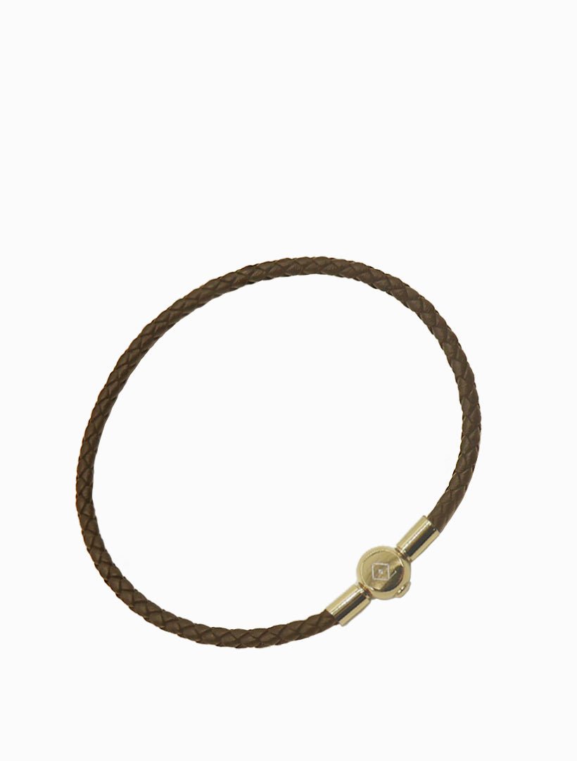 Leather Insignia Bracelet Chocolate - Zjoosh