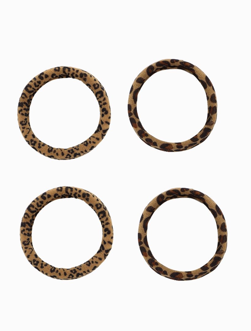 Leopard Hair Ties Set of 4 - Zjoosh
