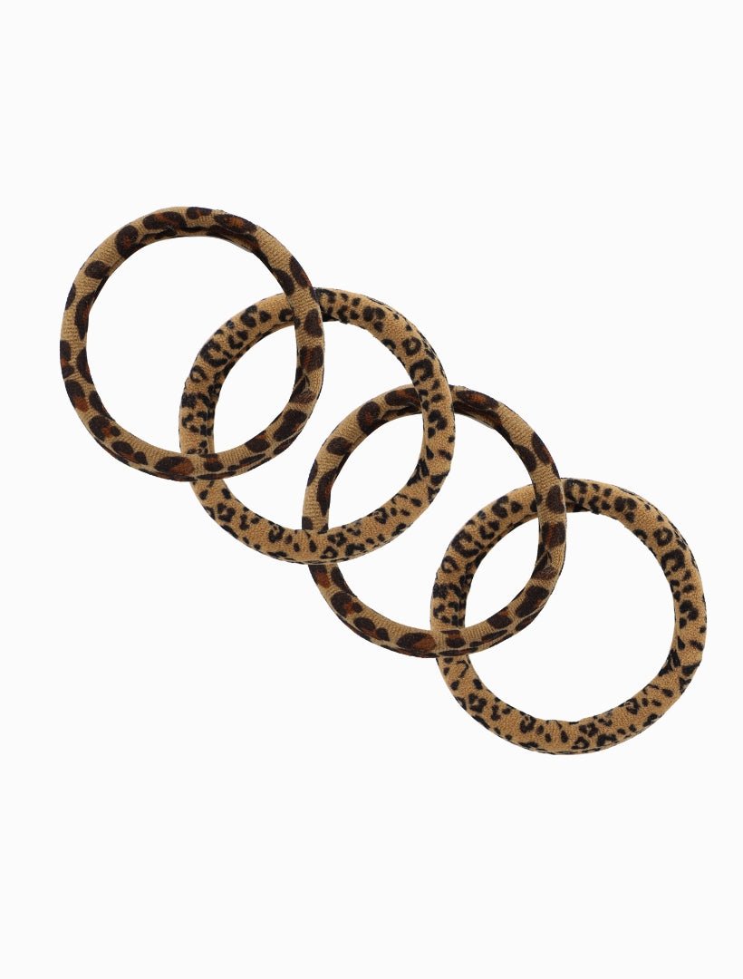 Leopard Hair Ties Set of 4 - Zjoosh