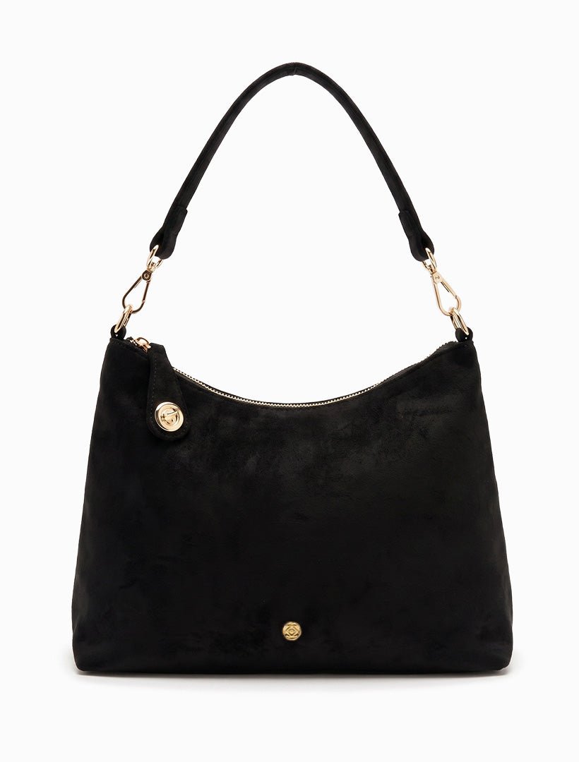 Leti Eco Suede Bag Black - Zjoosh
