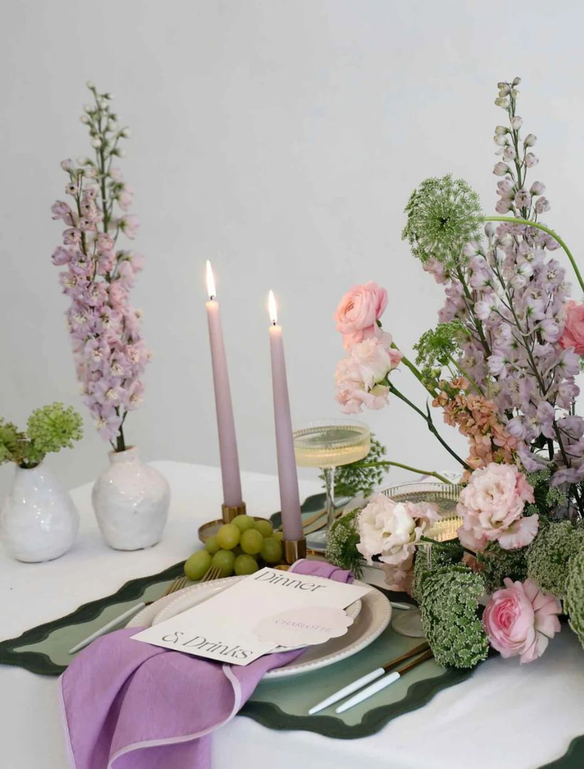 Lilac 30cm Dinner Candle (Pack of 4) - Zjoosh