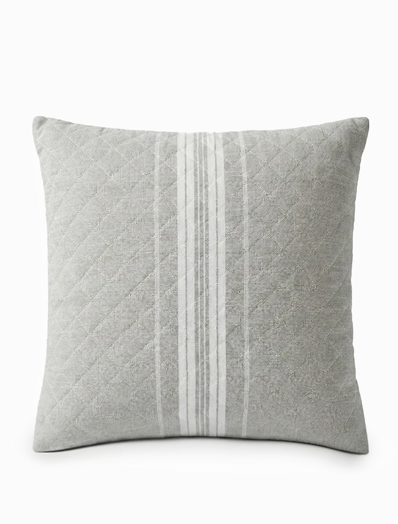 Linear Cotton Cushion Natural 50cm x 50cm - Zjoosh