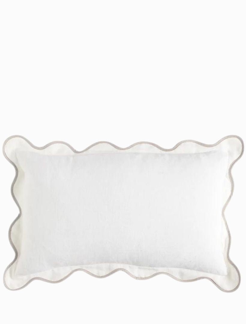 Linen Scallop Cushion 30cm x 50cm - Zjoosh