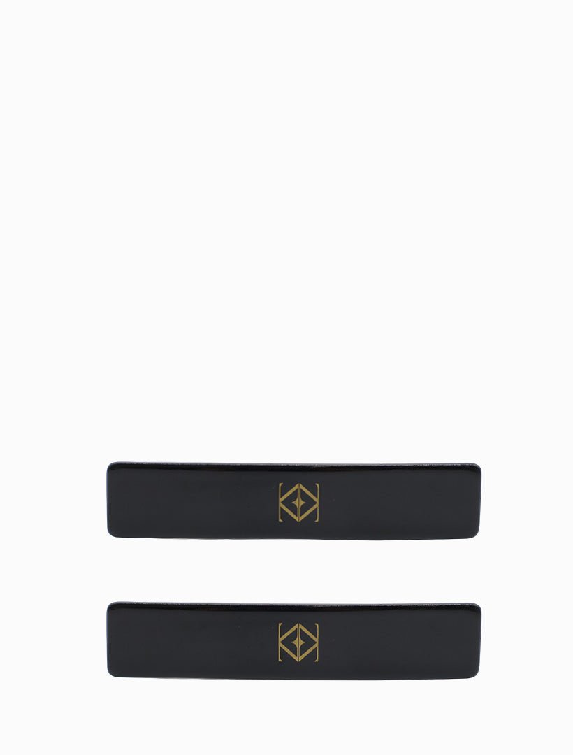 Logo Barrette Clip Set of 2 Black - Zjoosh