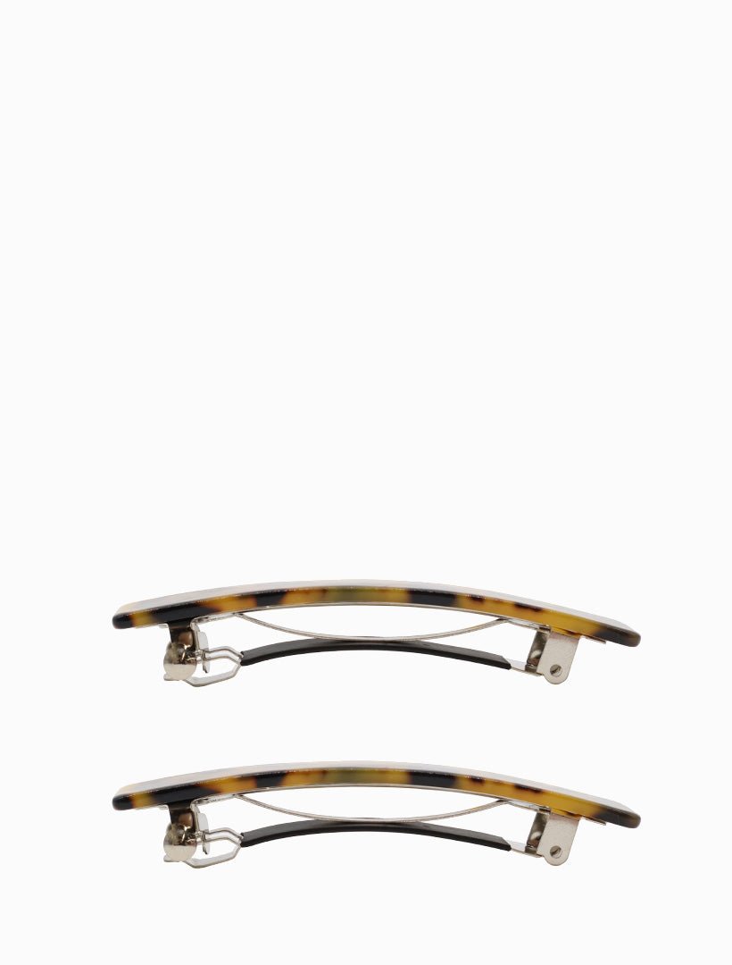 Logo Barrette Clip Set of 2 Tortoise - Zjoosh