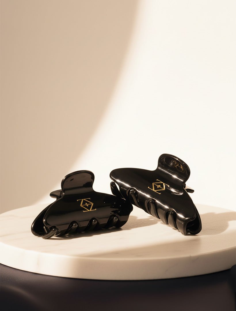 Logo Claw Clip Set of 2 Black - Zjoosh