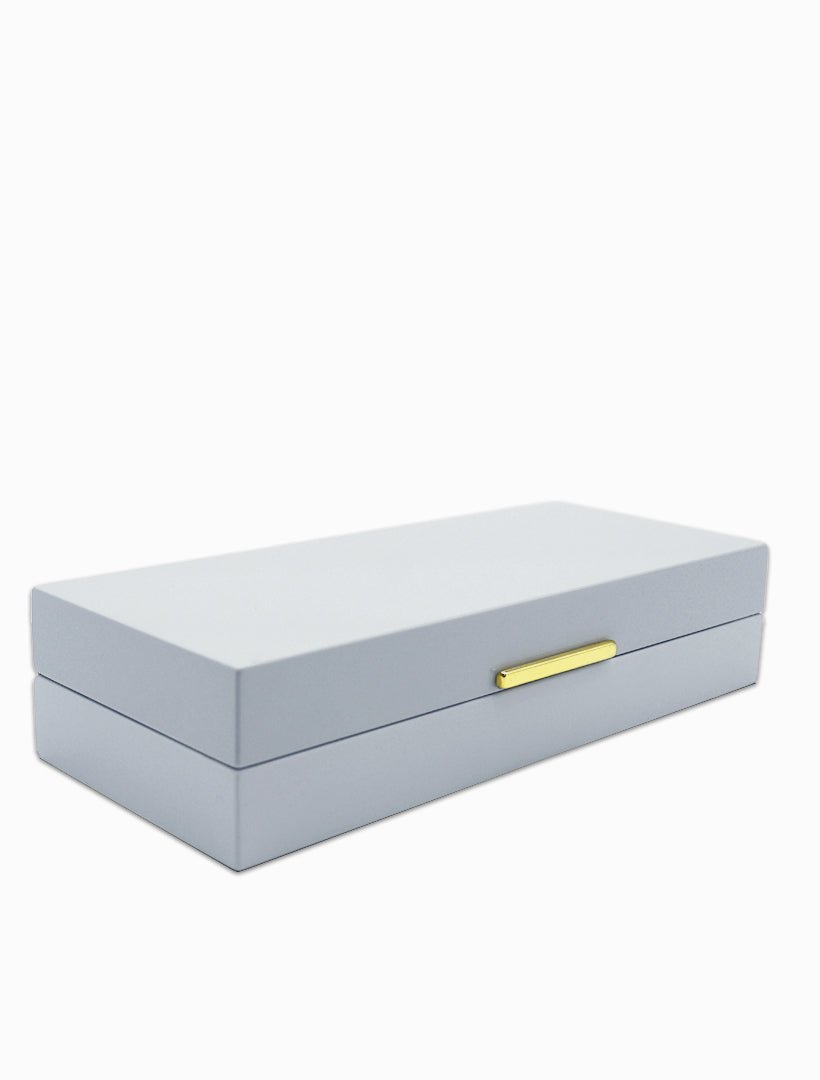 Long Lacquered Jewellery Box Blue - Zjoosh