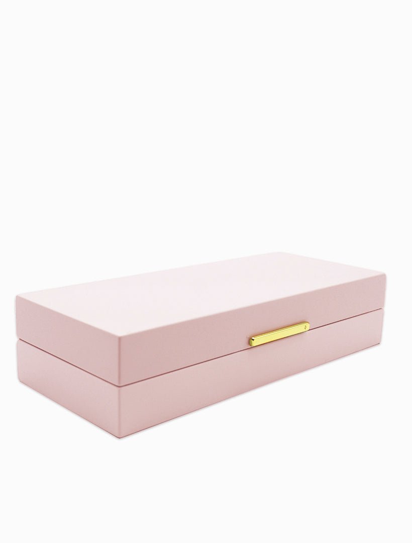 Long Lacquered Jewellery Box Pink - Zjoosh