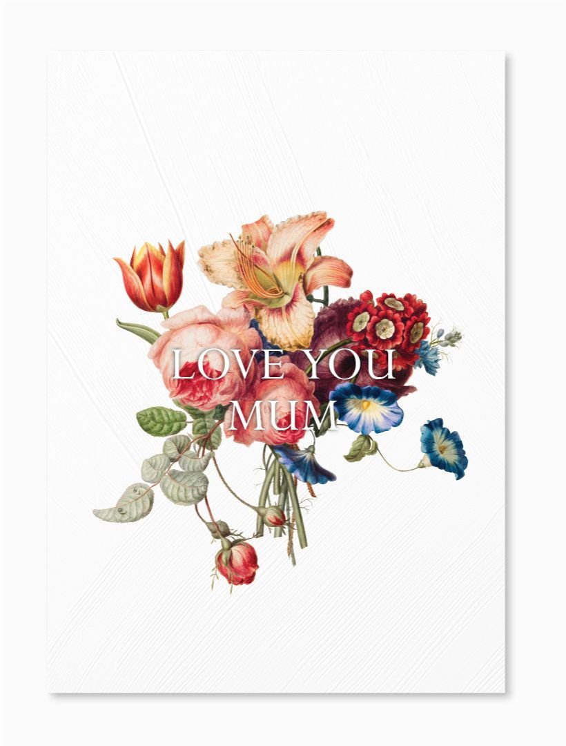 Love Mum Bouquet Card - Zjoosh