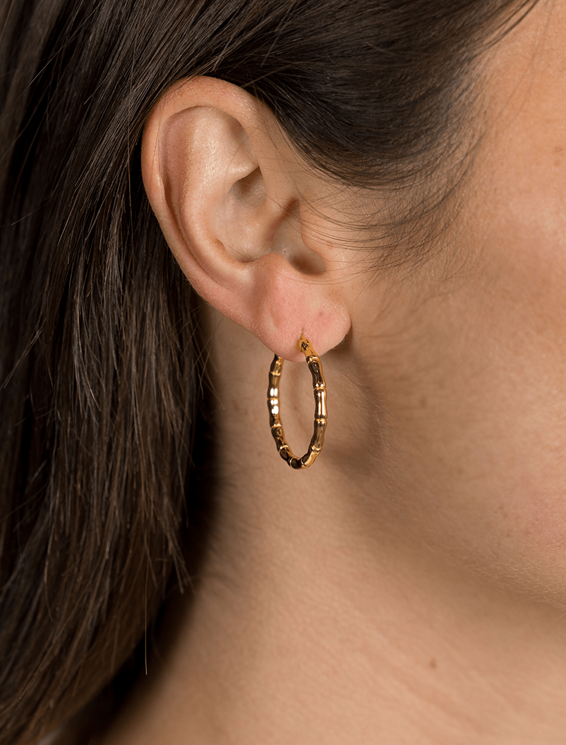 Lucienne Bamboo Hoops Gold - Zjoosh