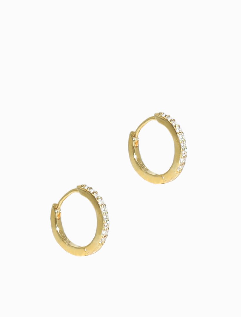 Lucienne Gold Plated Sterling Silver Huggie Hoops - Zjoosh