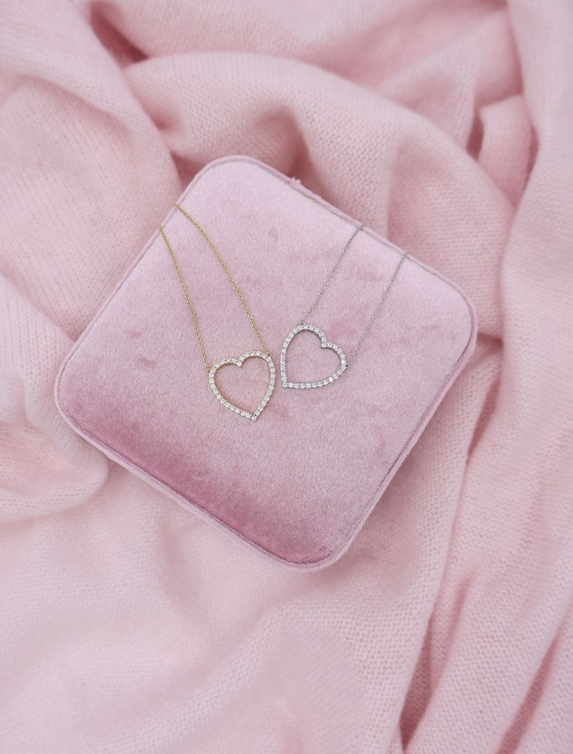 Lucienne Open Heart Necklace Gold - Zjoosh