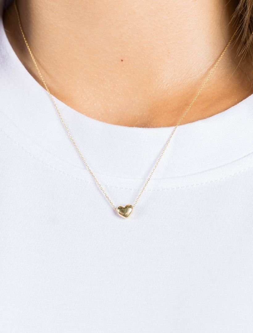 Lucienne Tiny Heart Necklace Gold - Zjoosh