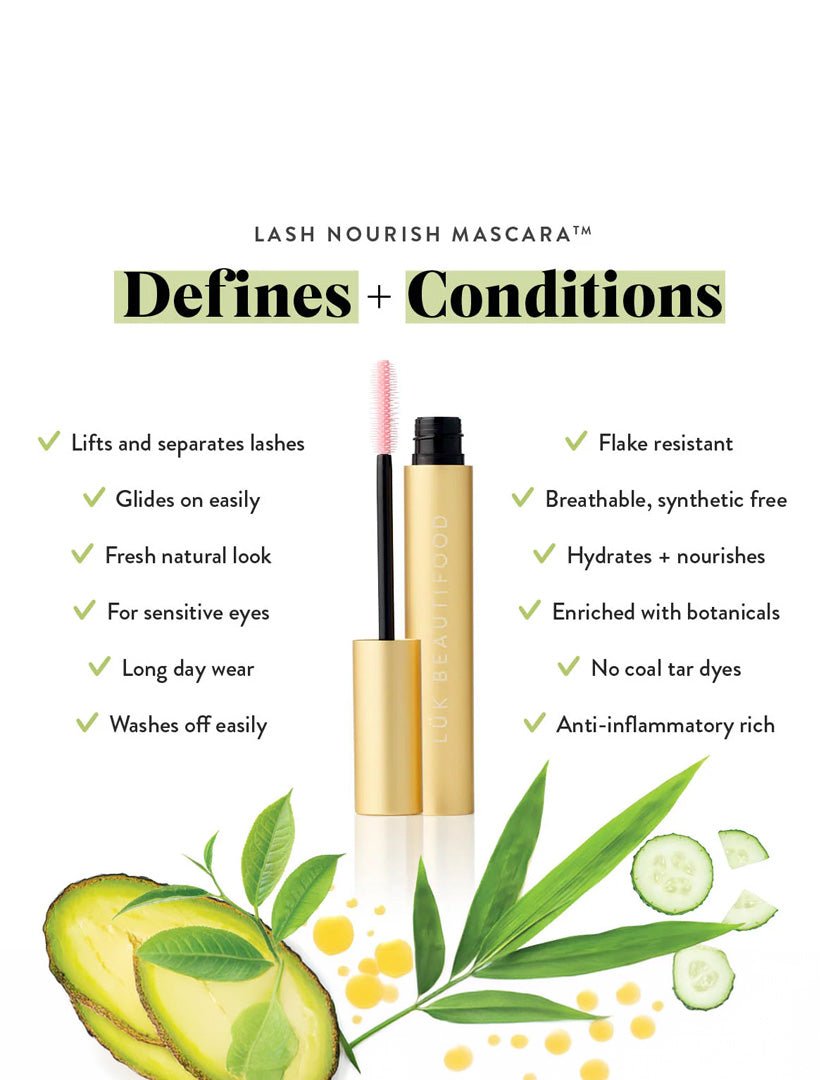 Lük Beautifood Lash Nourish Mascara Black Tea 10ML - Lük Beautifood Lash Nourish Mascara Espresso 10ML - Gift With Purchase - Zjoosh
