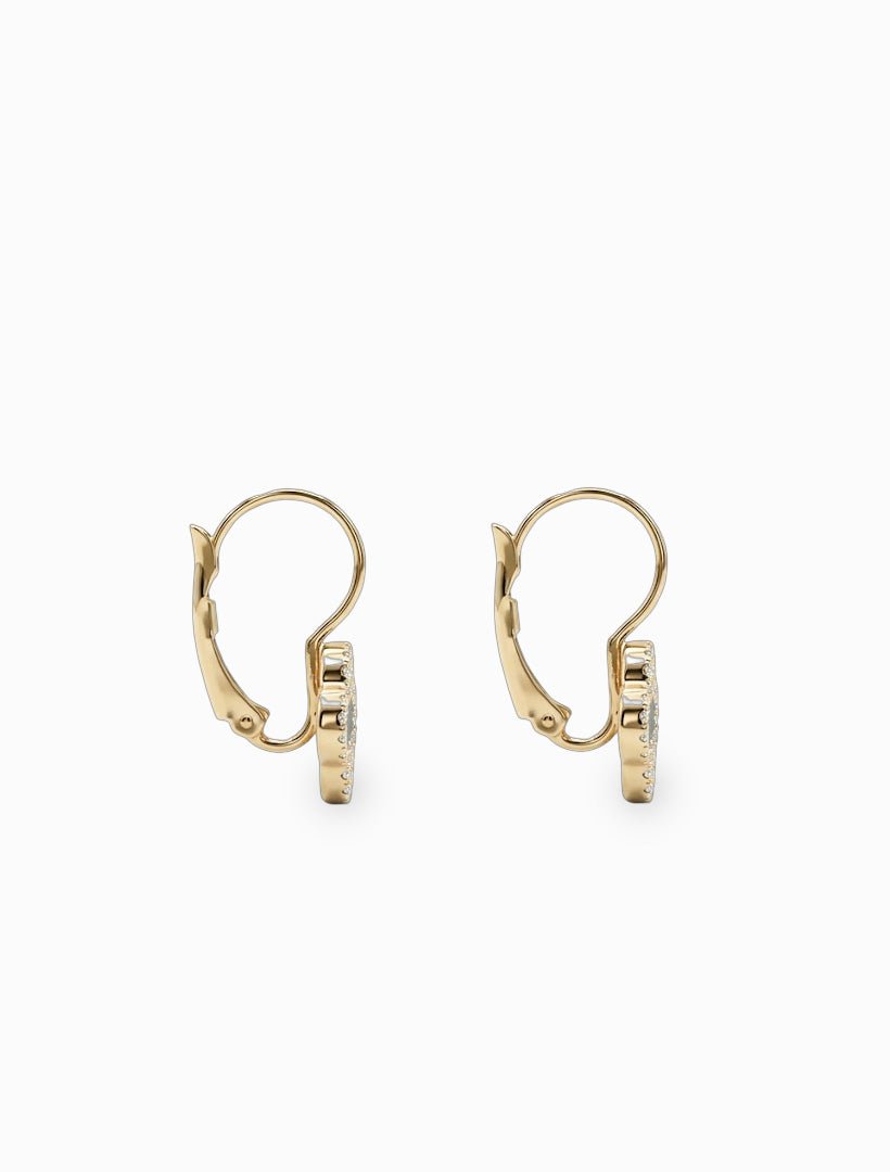 Luxe Clover French Hooks Gold - Zjoosh