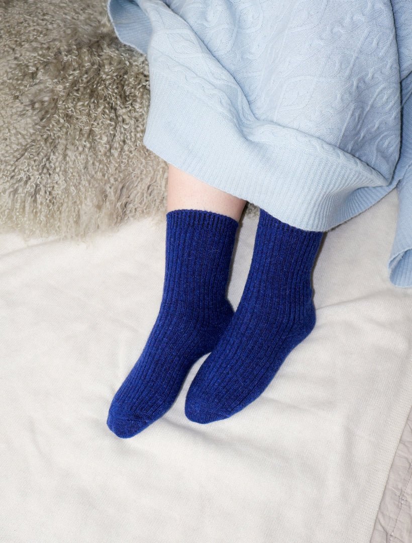 Luxurious Wool Blend Socks Blue - Zjoosh