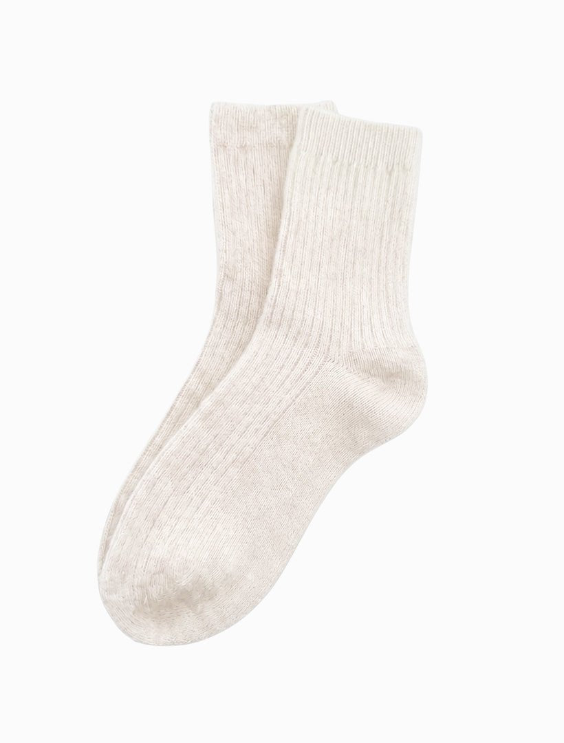 Luxurious Wool Blend Socks Ivory - Zjoosh