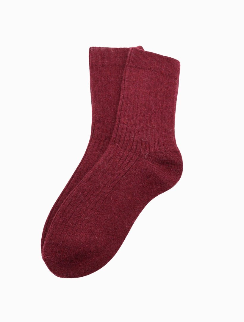 Luxurious Wool Blend Socks Merlot - Zjoosh
