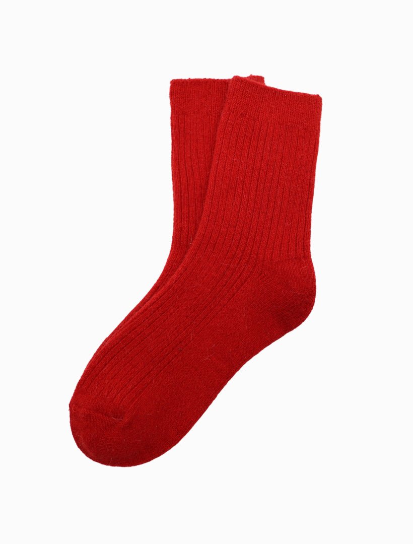 Luxurious Wool Blend Socks Red - Zjoosh