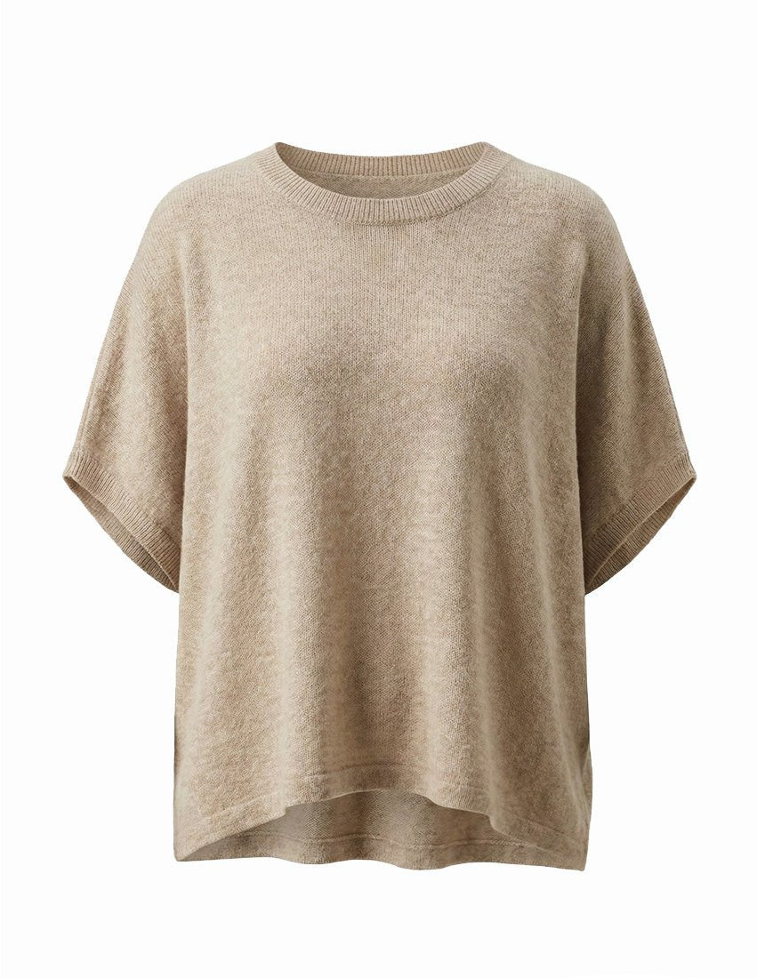 Macie Cashmere Knit Top Oatmeal - Zjoosh